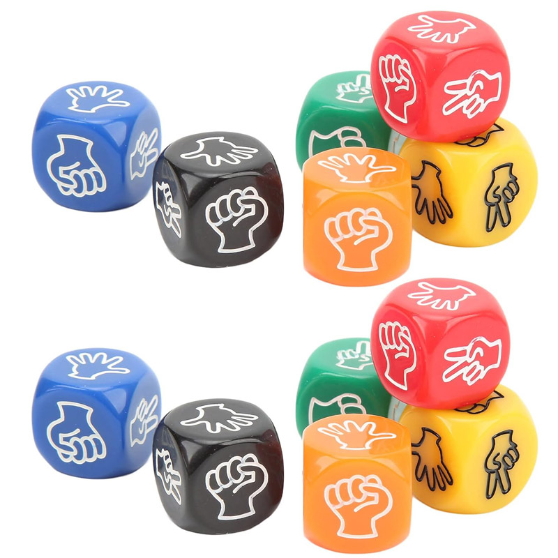 Party Games For 17 Year Olds - 5 Stück Finger-Ratespiel-Würfel 20MM Stein-Schere-Papier KTV