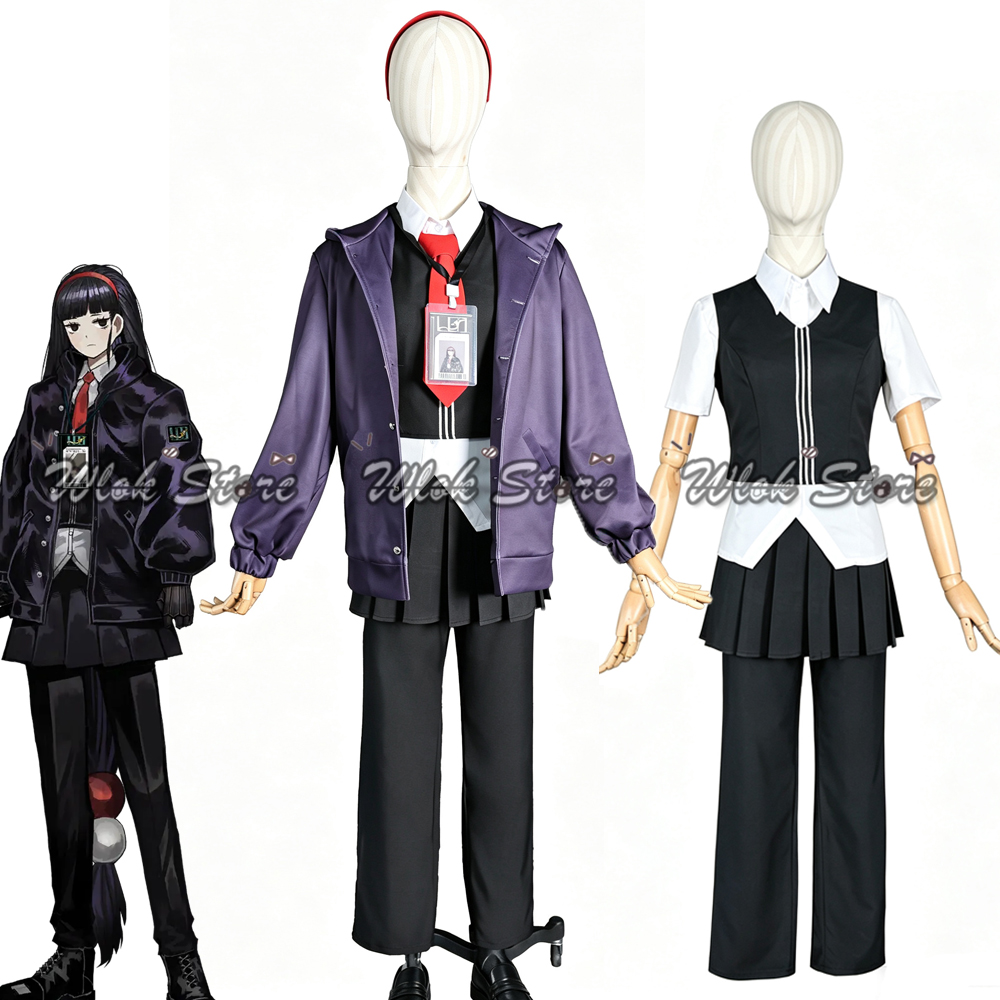 Party Games Cards - Limbus Company Aeng-du Cosplay-Kostüm, Kirschenlila Kapuzenjacke,