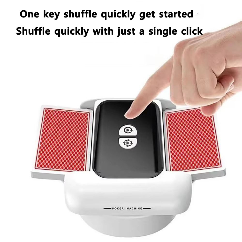 Party Games Cards - Wiederaufladbare automatische Kartenmischmaschine, elektrisches Poker-Kartenmischer-Werkzeuggerät für