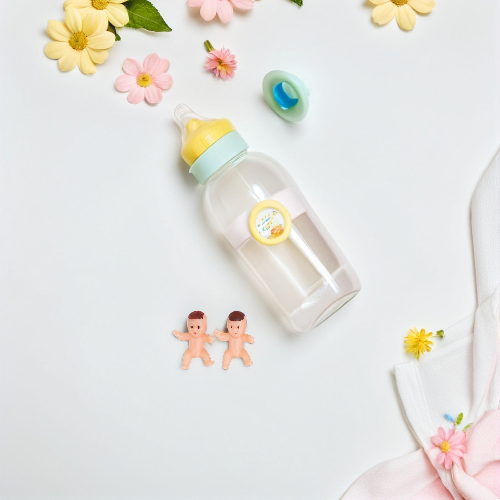 Party Games Mini - 150 Stück Mini-Plastik-Babyparty-Zubehör, niedliche Mini-Babys für