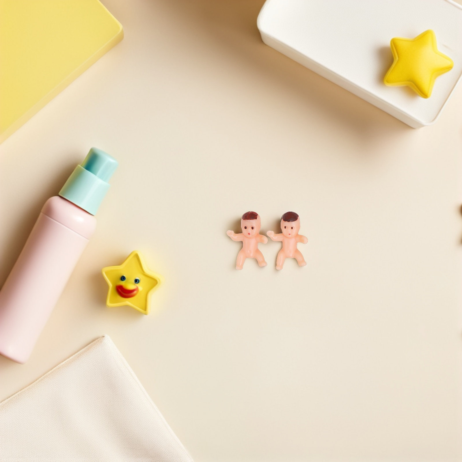 Party Games Mini - 150 Stück Mini-Plastik-Babyparty-Zubehör, Miniatur-Babys für Eiswürfelspiele,