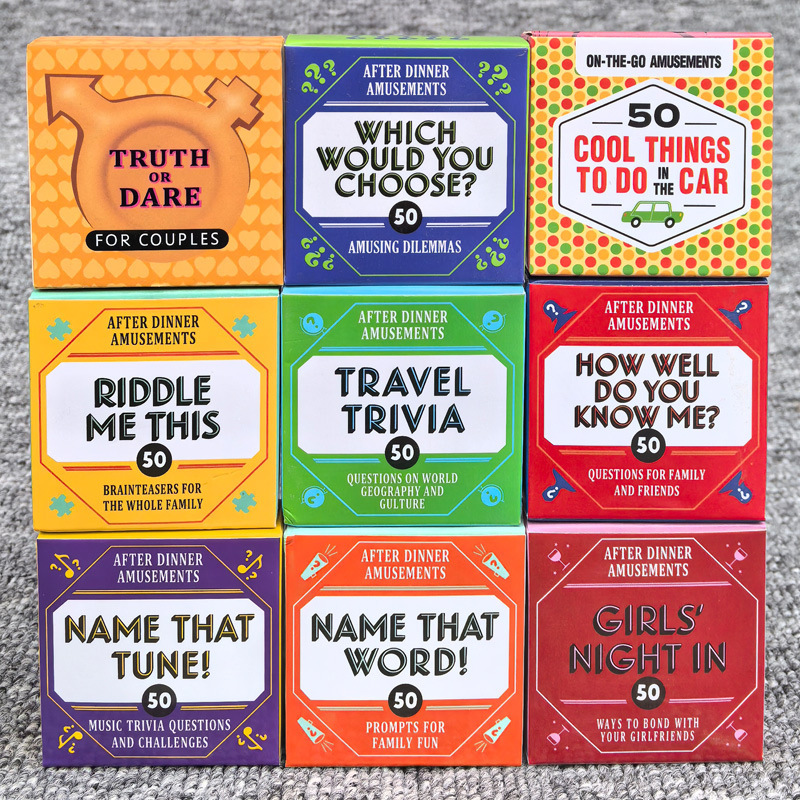 Party Games Cards - 50-teilige Nach-Dinner-Aufklärungskarten – Icebreaker-Spiel für die