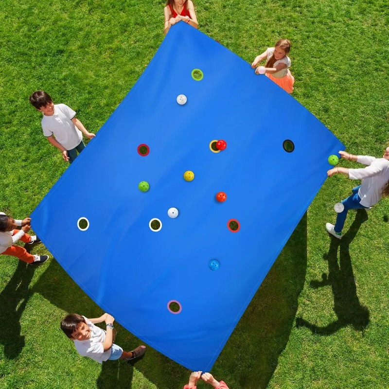 Party Games Kids Outdoor - 1 Stück Teambuilding-Kooperations-Loch-Planenspiel für Kinder und