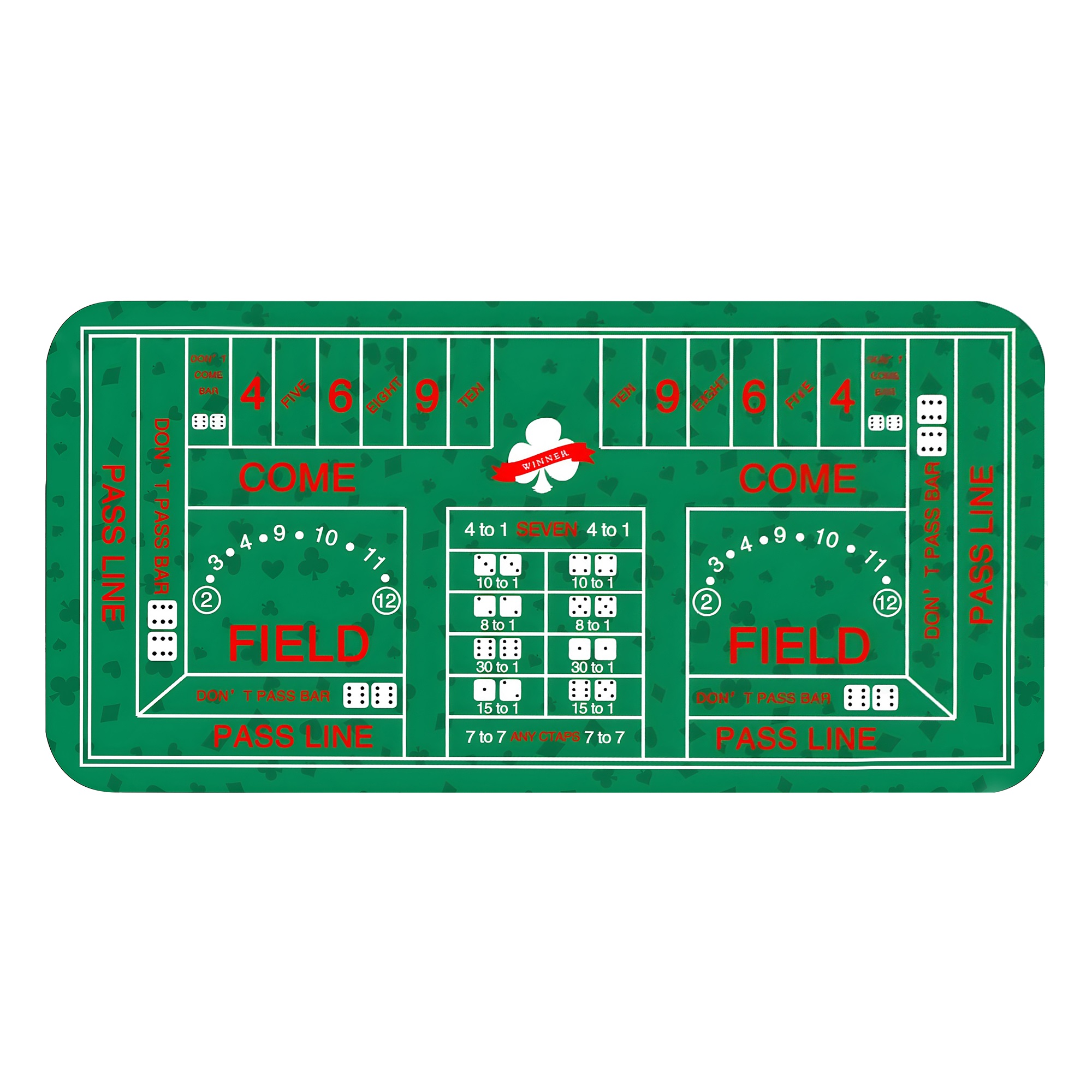 Party Games Cards - 120x60cm/180x90cm Speziell Designte Würfelspiel-Tischmatte Gummi-Tischmatte für