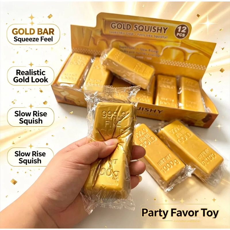 Party Games Adults Funny - Neues dehnbares goldenes Butter-Squishy-Spielzeug, langsam aufsteigender