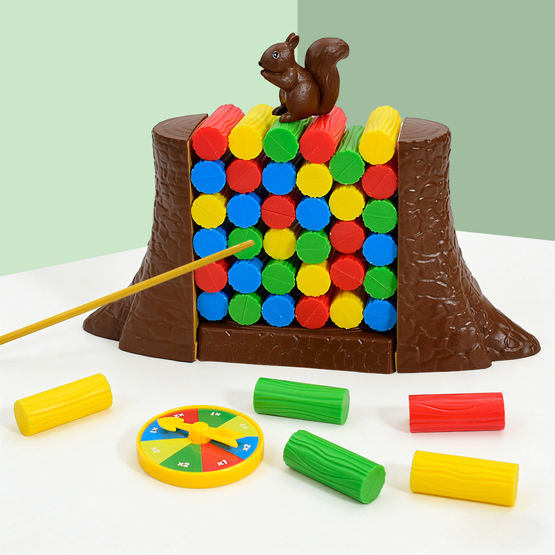 Party Games Quiz - Eichhörnchen-Balancierbrett-Spiel, Lass das Eichhörnchen nicht fallen,